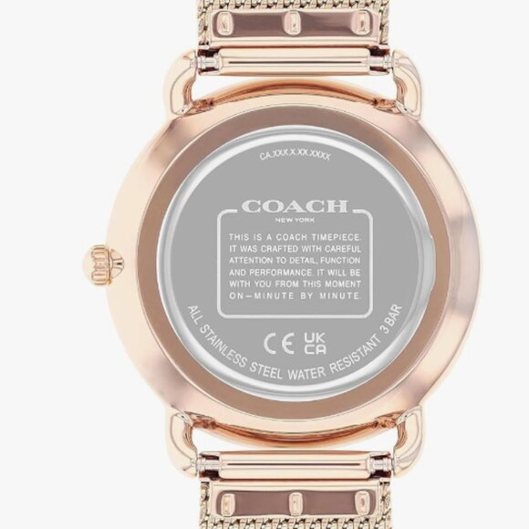 Coach Elliot Women's Watch | Modern Elegance with Iconic Tea Rose Detail | Chic - Picture 3 of 5